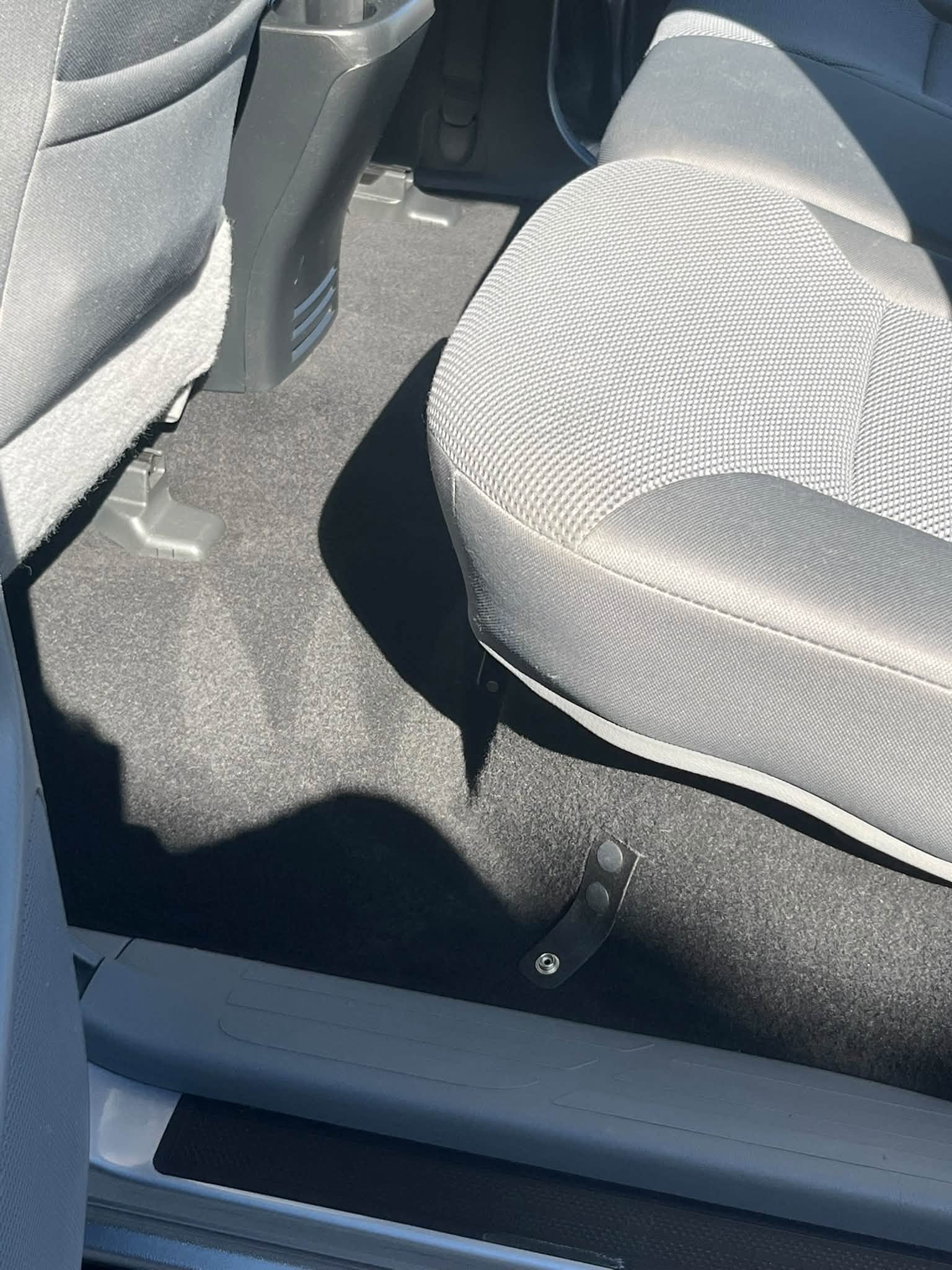 Clean vehicle seat and carpet detail